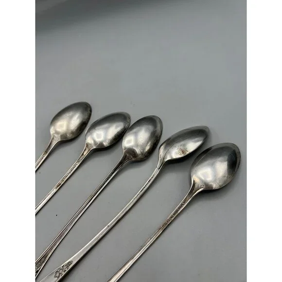5 Lady Doris AI Silver Plate Ice Tea Spoons PRINCESS 7 in Arnold Palmer Mixer - Picture 11 of 16